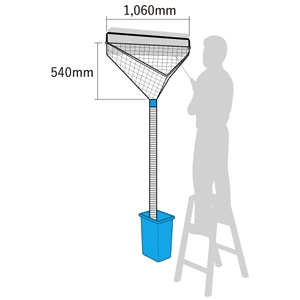 アサダ 壁掛洗浄カバー 汚水受け幅最大時1060×540mm 壁掛洗浄カバー 汚水受け幅最大時1060×540mm EP349 画像2