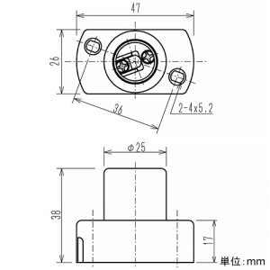 東西電気産業 台付レセップ 口金E17 台付レセップ 口金E17 TS-163-E17 画像2