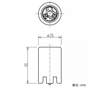東西電気産業 筒形ソケット 口金E17 絶縁板付 筒形ソケット 口金E17 絶縁板付 TS-166-E17 画像2
