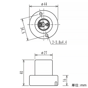 東西電気産業 丸形レセップ 口金E17 丸形レセップ 口金E17 TS-168-E17 画像2