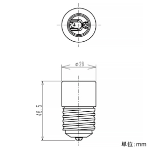 東西電気産業 口金変換用ソケット E26→E17 口金変換用ソケット E26→E17 TS-903T-E26/E17 画像2