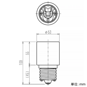東西電気産業 口金変換用ソケット E39→E39 口金変換用ソケット E39→E39 TS-908-E39/E39 画像2