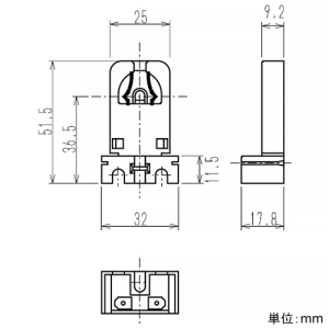 東西電気産業 L形ソケット 蛍光ランプ用 口金G13 L形ソケット 蛍光ランプ用 口金G13 TS-734-G13 画像2