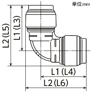 オンダ製作所 なめらかエルボ ダブルロックジョイントRevos 異径エルボソケット PEX用 樹脂管呼び径16A・13A なめらかエルボ ダブルロックジョイントRevos 異径エルボソケット PEX用 樹脂管呼び径16A・13A RPL3A-1613 画像2