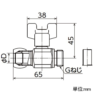 オンダ製作所 AJ型銅管接続ボールバルブ ワンタッチ着脱式ハンドル AJ1型 スリーブ式銅管継手×Gねじ 呼び径12.7×1/2 AJ型銅管接続ボールバルブ ワンタッチ着脱式ハンドル AJ1型 スリーブ式銅管継手×Gねじ 呼び径12.7×1/2 AJ1-1213 画像2