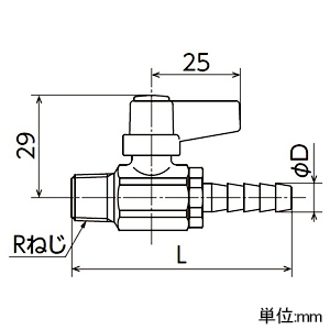 オンダ製作所 M型フリーボール M5型 Rねじ×ホースニップル 呼び径1/4×6 最小内径3mm M型フリーボール M5型 Rねじ×ホースニップル 呼び径1/4×6 最小内径3mm M5-0806 画像2