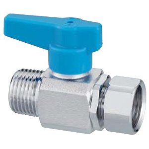 オンダ製作所 アダプターボールバルブ ワンタッチ着脱式ハンドル Rねじ×Gねじ 呼び径1/2 VC-156B