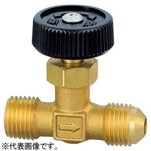 オンダ製作所 ストレートミニチュアバルブ IN側φ8銅管用(R1/4ねじ)×OUT側ゴムホース用 樹脂ハンドル 付属品付 OMV-762-1