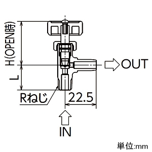 オンダ製作所 アングルミニチュアバルブ IN側R1/4×OUT側φ8(ストレート) 黄銅ハンドル アングルミニチュアバルブ IN側R1/4×OUT側φ8(ストレート) 黄銅ハンドル OMV-550-3 画像2