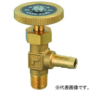 オンダ製作所 アングルミニチュアバルブ IN側R1/8×OUT側φ8(タケノコ) 黄銅ハンドル OMV-502-3