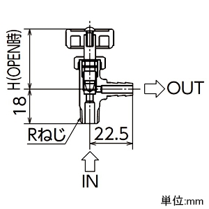 オンダ製作所 アングルミニチュアバルブ IN側R1/8×OUT側φ8(タケノコ) 黄銅ハンドル アングルミニチュアバルブ IN側R1/8×OUT側φ8(タケノコ) 黄銅ハンドル OMV-502-3 画像2