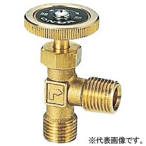 オンダ製作所 アングルミニチュアバルブ IN側φ8銅管用(R1/4ねじ)×OUT側φ8銅管用(R1/4ねじ) 黄銅ハンドル 付属品付 OMV-651-3