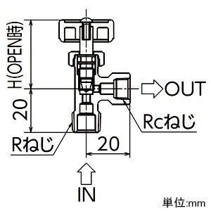 オンダ製作所 アングルミニチュアバルブ IN側R1/4×OUT側Rc1/8 樹脂ハンドル アングルミニチュアバルブ IN側R1/4×OUT側Rc1/8 樹脂ハンドル OMV-630-1 画像2