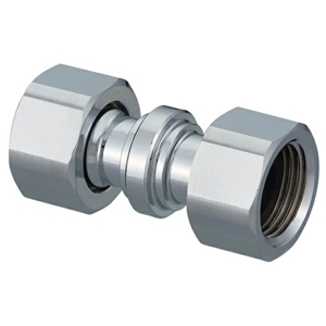 オンダ製作所 両ナット付アダプター 呼び径G1/2×G1/2 メッキ付 OS-524M