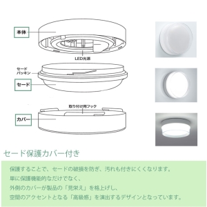 ヤザワ LED多目的ミニシーリングライト 7W  BRL11D01 画像5