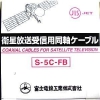 富士電線 【販売終了】【切売販売】衛星放送受信用同軸ケーブル S5CFB×1m単位切り売り 黒 S-5C-FBクロ