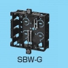 未来工業 【限定特価】スライドボックス 上下磁石付 台付 2ヶ用 SBW-G