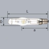 三菱 【生産完了品】高演色コンパクトHIDランプ 片口金タイプ 400W E40口金 HQI-BT400W/D