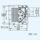 パナソニック 【生産完了品】天井埋込形換気扇 排気 低騒音形 樹脂製本体 ルーバーセットタイプ 埋込寸法:270mm角 適用パイプ径:φ150mm 天井埋込形換気扇 排気 低騒音形 樹脂製本体 ルーバーセットタイプ 埋込寸法:270mm角 適用パイプ径:φ150mm FY-27C7 画像3