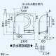 三菱 薄壁対応深形フード アルミ製 ギャラリ付 適用パイプ:φ100mm 薄壁対応深形フード アルミ製 ギャラリ付 適用パイプ:Φ100mm P-13VAM3 画像2