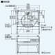 三菱 【生産完了品】レンジフードファン デルタキャッチ形 ブラックタイプ 寸法:幅750mm 接続パイプ:φ150mm レンジフードファン デルタキャッチ形 ブラックタイプ 寸法:幅750mm 接続パイプ:Φ150mm V-507RH3 画像3