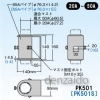マスプロ 【受注生産品】側面付けマスト取付金具 適合マスト:φ27.2〜60.5mmのマスト用(20〜50A) ステンレス製 PK501S