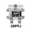 マスプロ 【生産完了品】2分配器 1端子電流通過型 屋内用 高規格型 2SPFJ-B