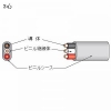 テイコク 【販売終了】VVFケーブル 600Vビニル絶縁ビニルシースケーブル 平形 2.6mm 3心 100m巻 灰色 VVF2.6×3C×100m