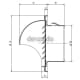 バクマ工業 丸型フード付換気口 開口部:大 アミ付 ステンレス製 クリアー 75φ用 丸型フード付換気口 開口部:大 アミ付 ステンレス製 クリアー 75φ用 B-75MVL-A 画像3