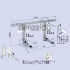 バクマ工業 エアコン室外ユニット架台 壁面用 溶融亜鉛メッキ仕上げ B-KM