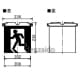 パナソニック 避難口誘導灯用適合表示板 左 B級・BH形(20A形)/B級・BL形(20B形) 片面用 避難口誘導灯用適合表示板 左 B級・BH形(20A形)/B級・BL形(20B形) 片面用 FK20050 画像2