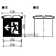 パナソニック 避難口誘導灯用適合表示板 矢印付左 B級・BH形(20A形)/B級・BL形(20B形) 片面用 避難口誘導灯用適合表示板 矢印付左 B級・BH形(20A形)/B級・BL形(20B形) 片面用 FK20056 画像2