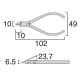 フジ矢 ミニテック ミニニッパ ラウンド刃 サイズ:100mm ミニテック ミニニッパ ラウンド刃 サイズ:100mm MP11-100 画像3