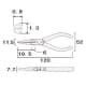 フジ矢 ミニテック ショートノーズラジオペンチ くわえ部ギザ付 サイズ:110mm ミニテック ショートノーズラジオペンチ くわえ部ギザ付 サイズ:110mm MP9A-110 画像3