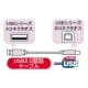 サンワサプライ 【生産完了品】USB2.0ケーブル 金メッキコネクタタイプ 長さ:2m ライトグレー  KU20-2H 画像3