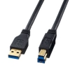 サンワサプライ 【生産完了品】USB3.0対応ケーブル Aコネクタ-Bコネクタ 長さ:1.5m ブラック  KU30-15 画像1