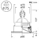山田照明 【生産完了品】ダウンライト 取付穴φ75mm 埋込高107mm 電球(GU5.3口金)別売・トランス別売 ダウンライト 取付穴φ75mm 埋込高107mm 電球(GU5.3口金)別売・トランス別売 DD-3137 画像2