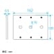 パナソニック フルカラー 新金属大穴電話線プレート 3連用 取付枠付 フルカラー 新金属大穴電話線プレート 3連用 取付枠付 WN7563 画像2