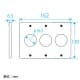 パナソニック フルカラー ステンレスコンセントプレート 丸型 2連用 穴径35.5mm フルカラー ステンレスコンセントプレート 丸型 2連用 穴径35.5mm WN9633K 画像2