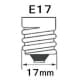 アサヒ ミニランプ S35カラー球 110V10W 口金:E17 レッド ミニランプ S35カラー球 110V10W 口金:E17 レッド S35E17110V-10W(CR)トウメイゾメ 画像3