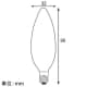 アサヒ 耐熱透明カラー シャンデリア球 C32 105V40W 口金:E12 アンバー 耐熱透明カラー シャンデリア球 C32 105V40W 口金:E12 アンバー C32E12100/110V-40W(AT) 画像2