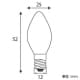 アサヒ ローソク球 C7 110V5W 口金:E12 透明ブルー ローソク球 C7 110V5W 口金:E12 透明ブルー ローソクC7E12110V-5W(CB) 画像3