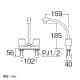 三栄水栓製作所 【販売終了】ツーバルブ台付混合栓 ミニキッチン用 台幅:142mm 寒冷地用 U-MIX ツーバルブ台付混合栓 ミニキッチン用 台幅:142mm 寒冷地用 U-MIX K71DK-LH 画像2