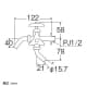 三栄水栓製作所 【販売終了】洗濯機用二口横水栓 呼び:13 寒冷地用 洗濯機用二口横水栓 呼び:13 寒冷地用 JF123AK-13 画像2