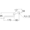 三栄水栓製作所 【販売終了】自在水栓 パイプ長さ:170mm 寒冷地用 呼び:13 自在水栓 パイプ長さ:170mm 寒冷地用 呼び:13 A10JK-13 画像2