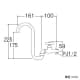 SANEI 折込形自在水栓 高さ:225mm パイプ長さ:161mm 折込形自在水栓 高さ:225mm パイプ長さ:161mm A121A-13 画像3