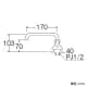 SANEI 立形自在水栓 パイプ長さ:170mm 吐水口高さ:70mm 立形自在水栓 パイプ長さ:170mm 吐水口高さ:70mm A501-13 画像2