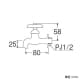 三栄水栓製作所 【販売終了】横水栓 節水水栓 エコ水栓用ケレップ内蔵 横水栓 節水水栓 エコ水栓用ケレップ内蔵 JY10E-13 画像2
