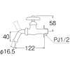 SANEI 【販売終了】万能ホーム水栓 呼び:13 万能ホーム水栓 呼び:13 Y12J-13 画像2