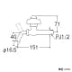 SANEI 自閉ホーム水栓 節水水栓 呼び:13 自閉ホーム水栓 節水水栓 呼び:13 Y229A-13 画像2